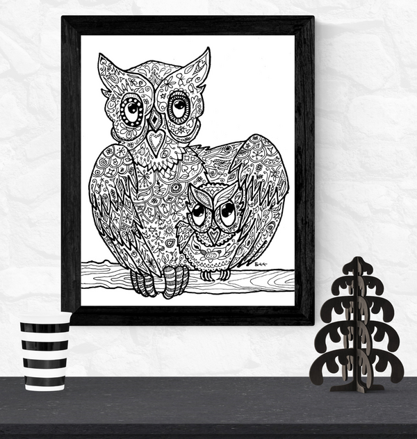 owls artwork by Bee Skelton