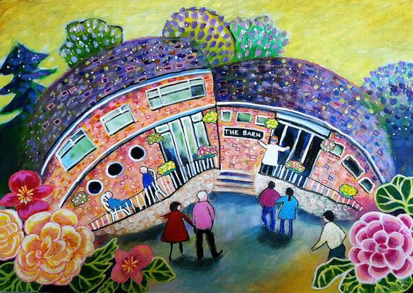 The Barn Marlow Bottom original painting by Bee Skelton