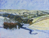Winter evening. Looking over Marsden, Yorkshire
