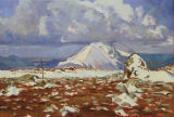 High Crag in snow from Haystacks, the Lake District