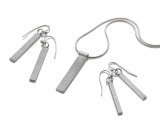 Bar earrings and pendant