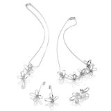 Flowers pendants and earrings