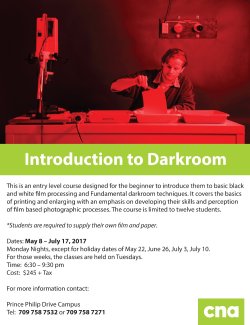 Introduction to Darkroom PPD Flyer
