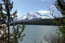 View across Maligne Lake near Jasper in the rockies