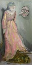 Annunciation (2020) 160cm x 68cm oil on jute