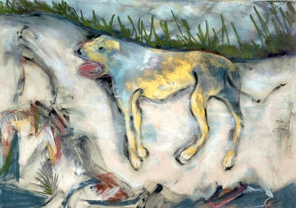 TUNNEL (2023)  pastel on canvas