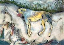 TUNNEL (2023)  pastel on canvas