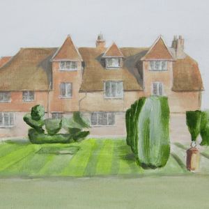 Pekes Manor acrylic on paper