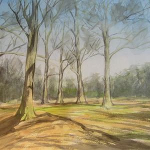 Bushy Park watercolour