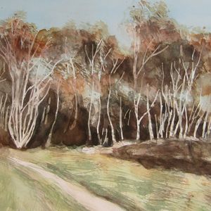Cobham Common watercolour
