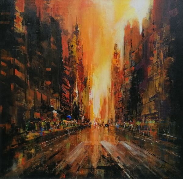 "City sun after rain"