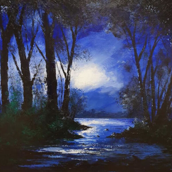 "Moonlit lake"