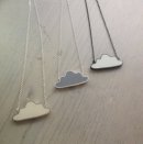 White, Grey & White in Oxidised Silver Cloud Pendants