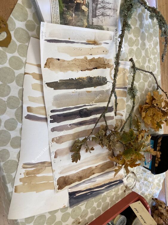 Colour palette using Oak Paints/Dye