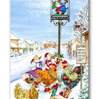 Birds at the bus stop, Heathfield