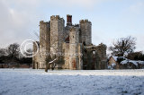 Abbey in snow