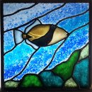 Fish Painted and Fused Panel
