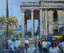 Crossing, St Martins-in-the-Fields (Acrylic) 12inx14in