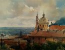 View from the Castle, Prague (Watercolour) 10x13"