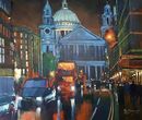 Lighting up, Ludgate Hill (Acrylic) 34x40cm
