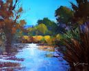 The Lake at Hatchlands (Acrylic) 33x41cm