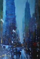 Rain in Manhattan (Acrylic) 50x35cm
