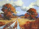 Track to the Farm, Hatchlands (Acrylic) 32x41cm