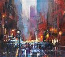 Night Life, Manhattan (Acrylic) 45x54cm
