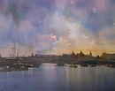 Thames Sunset (Watercolour) 34x41cm