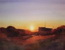 Sunset, Epsom Downs (Watercolour) 32x38cm Winner of the Leisure Painter prize at Tadworth Art Group's Winter Exhibition 2019