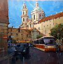 A Square in Prague (Acrylic) 40x40cm