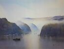 Morning Mist, Pont Pill (Watercolour) 34x42cm
