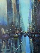 Manhattan Reflections (Acrylic) 42x34cm