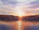 Fowey Sunrise (Watercolour) 34x42cm