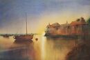 Sunset, Bosham (Watercolour) 34x42cm