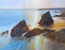 Morning Glow, Bedruthan Steps (Watercolour) 34x42cm