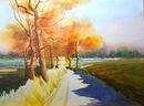 Farm Track, Lavenham (Watercolour) 24x32cm