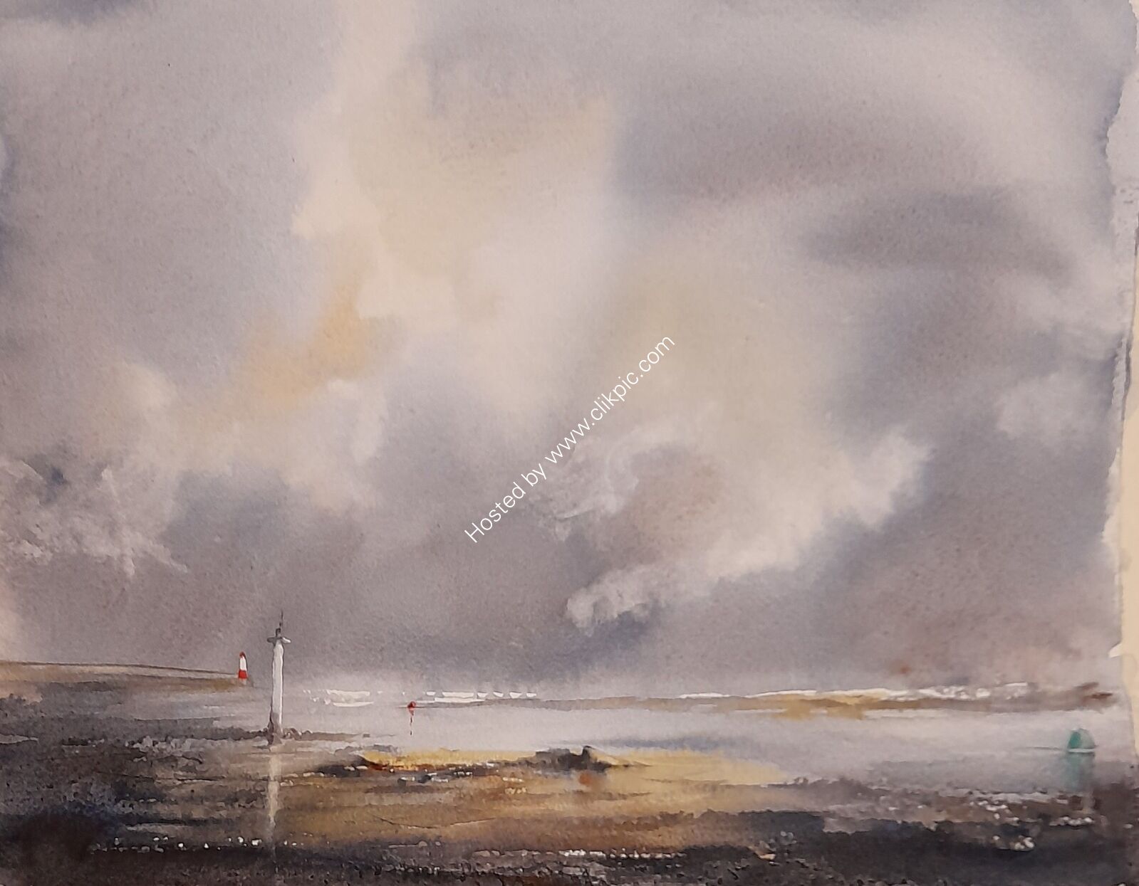 Tweedmouth estuary, stormy day.