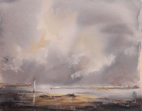 Tweedmouth estuary, stormy day.