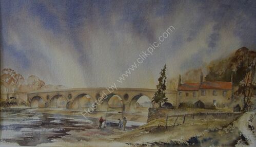 Getting ready for a days salmon fishing below the tweed bridge at coldstream.