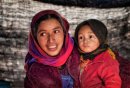 Nomad woman and child