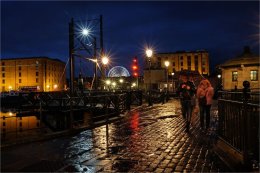 Albert Dock night lights