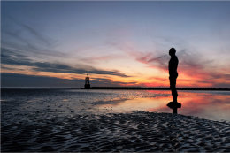 Antony Gormley's 'Another Place'. Crosby Merseyside