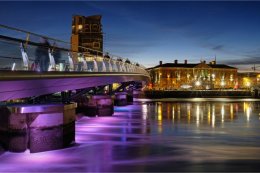 Belfast Custom House & footbridge by Brian Mason