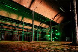 Biennial Art 'laser beams' at Toxteth Reservoir