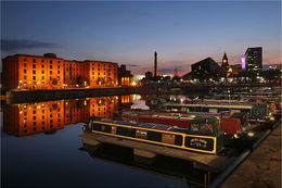 Canal Boats docked in Liverpool