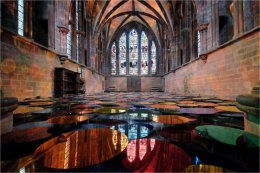 Chester Cathedral colour reflections