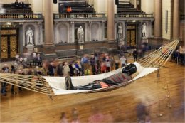 Little Boy Giant sleeps in St. Georges Hall