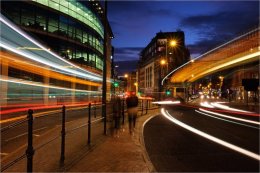 Liverpool traffic trails