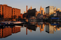 Liverpool winter light reflection